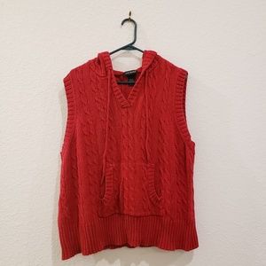 Red Sleeveless Sweater